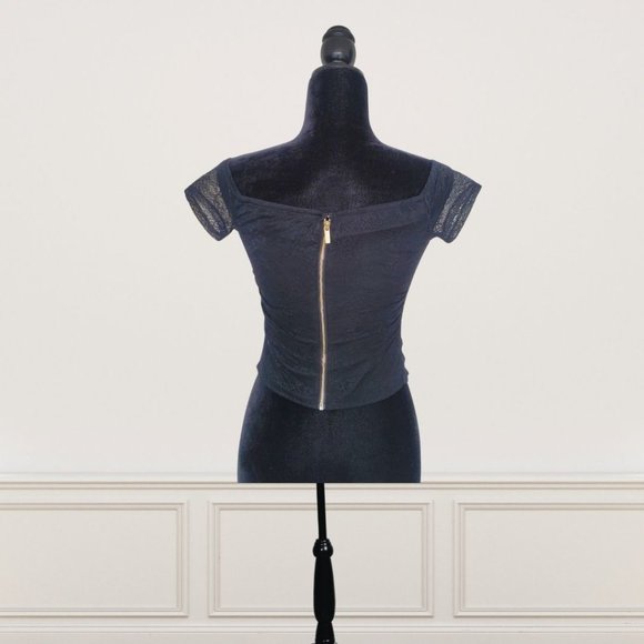 Black Guess by Marciano Corset Lace Top - Picture 3 of 5